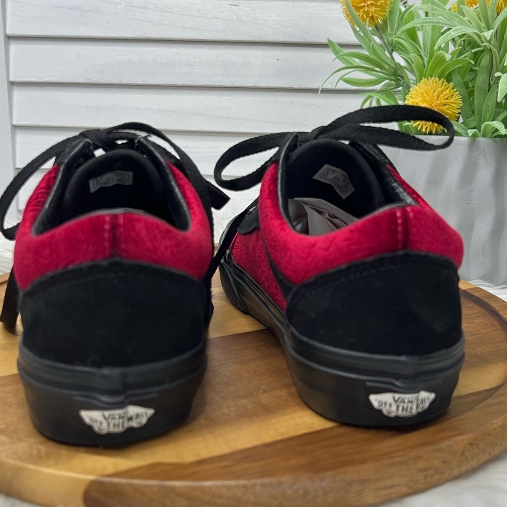 Vans Old Skool Velvet Parisian Night Sneaker Velvet Pack Cerise Red/Black 5.5 - Picture 4 of 11